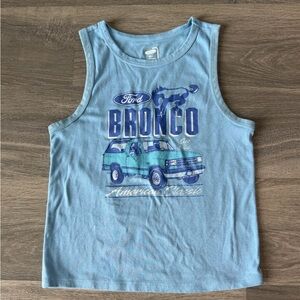 Ford Bronco American Classic Graphic Tank Top Blue Size Medium